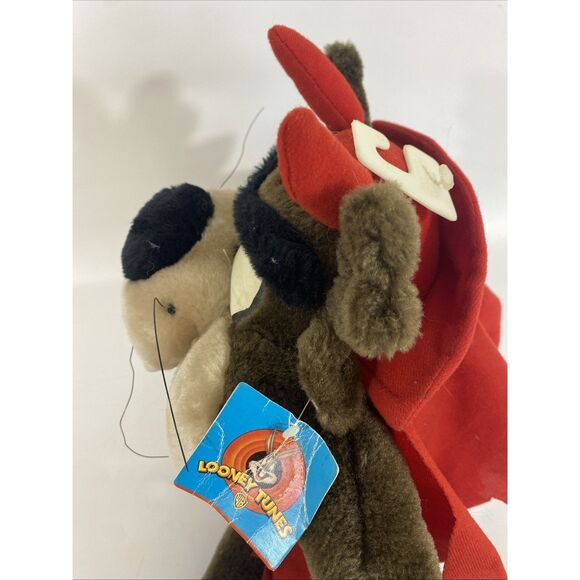 Vtg 1990s Looney Tunes 17” Tazmanian Devil Plush Halloween Trick Or Treat READ - Picture 4 of 8